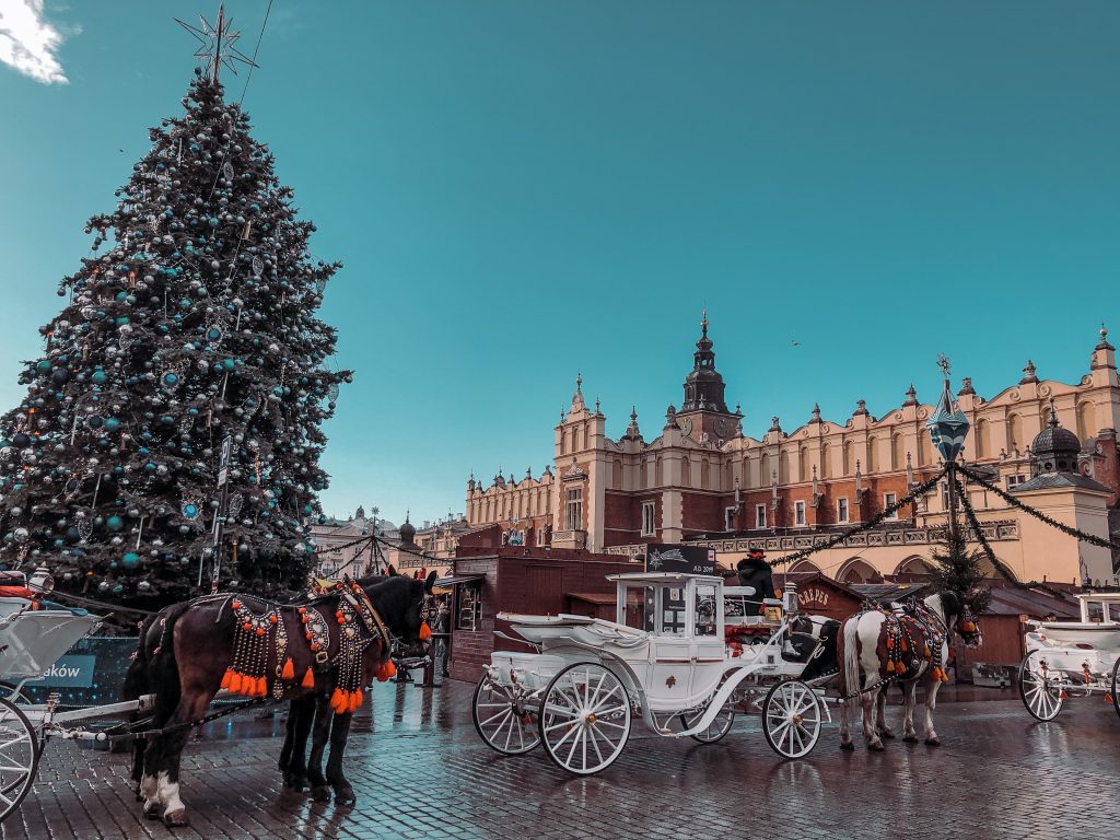 Krakov centrum mesta vianocne trhy