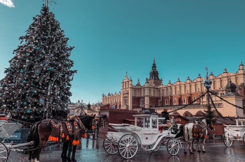 Krakov centrum mesta vianocne trhy