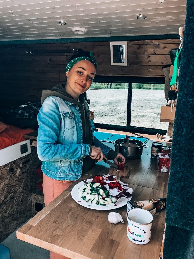 <img src="Twovelers blog- varenie.jpg" alt="cooking  in campervan in Slovakia ”>